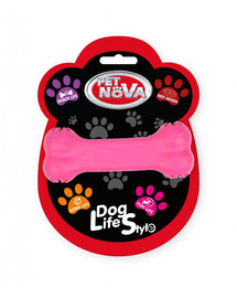 PET NOVA Dog Lifestyle Os à mâcher 11cm, rose, arôme de boeuf
