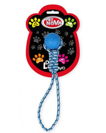 PET NOVA Dog Lifestyle balle sur une ficelle 40cm, bleu, arôme menthe