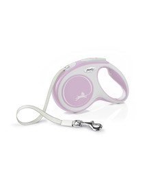 FLEXI Laisse automatique New Comfort M Sangle 5m Rose