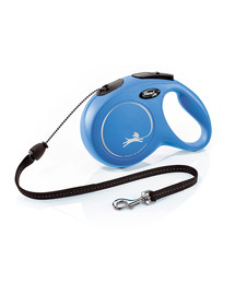FLEXI Laisse New Classic M Corde 5m Bleu