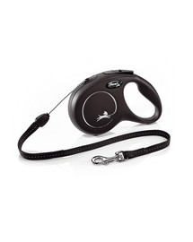 FLEXI Laisse New Classic Cordon S 8m Noir