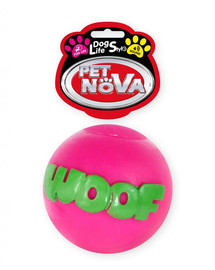 PET NOVA Dog Lifestyle Balle WOOF 8 cm rose