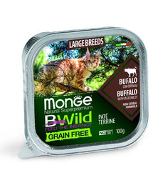MONGE BWild Cat pour les grandes races Pâté de buffle 100g