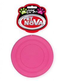 PET NOVA DOG LIFE STYLE Frisbee 18cm rose, saveur menthe