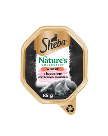 SHEBA Nature's Collection 85 g w sosie z łososiem i groszkiem