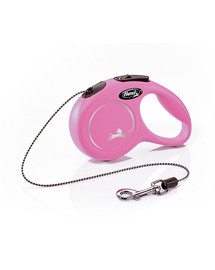 FLEXI Laisse New Classic Cordon XS 3 m Rose