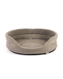 FERA Lit ovale pour chien 53x44x16 cm gris