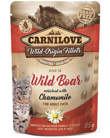 CARNILOVE Sanglier & Camomille 24 x 85g pâtée pour Chat