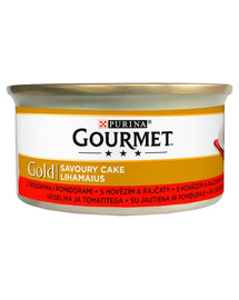 GOURMET Gold Savoury Cake med nötkött och tomater 85 g