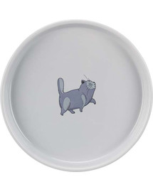 TRIXIE Gamelle en céramique pour un chat avec un motif de chat 0,6l/23cm