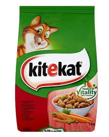 KITEKAT Cibo secco per gatti manzo e verdure 300g