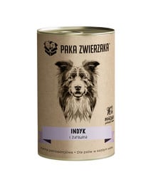 PAKA ZWIERZAKA Tacchino e mirtilli rossi 400 g di cibo umido per cani