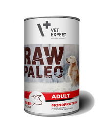 VETEXPERT RAW PALEO Adult beef 400 g cibo umido al manzo