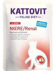 KATTOVIT Feline Diet Renal Manzo 85g