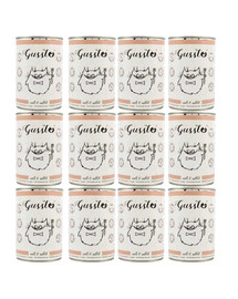 GUSSTO Gussto Cat Fresh Calf & Rabbit cibo umido per gatti agnello e coniglio 12x400 g