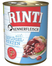RINTI Kennerfleisch Poultry hearts serca drobiowe 12 x 800 g