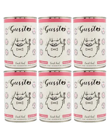 GUSSTO Cat Fresh Beef cibo umido per gatti manzo fresco 6x400 g