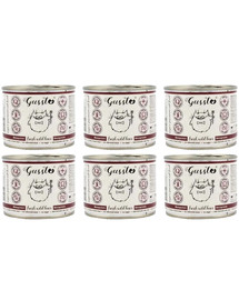 GUSSTO Cat Fresh Wild Boar cibo umido per gatti cinghiale 6x200 g