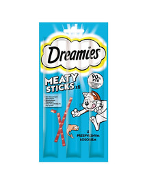 DREAMIES Alimento complementare per gatti adulti con delizioso salmone 30 g