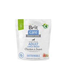 BRIT CARE Sustainable Adult Large breed chicken insekt per cani adulti di razza grande con pollo e insetti 1kg