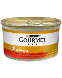 GOURMET Gold Nötkött och kyckling i tomatsås 85 g