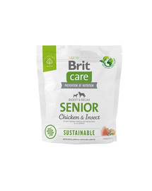 BRIT CARE Sustainable Senior chicken insekt per cani anziani con pollo e insetti 1 kg