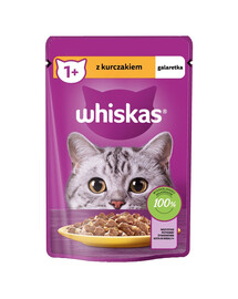 WHISKAS Adult saszetka 85g mokra karma dla dorosłych kotów w galaretce z kurczakiem