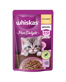 WHISKAS Junior saszetka 85g mokra karma dla kociąt z kurczakiem w galaretce
