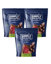 SIMPLY FROM NATURE Naturalne kiełbaski z mięsem jelenia 3x300 g