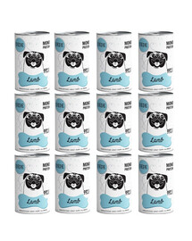 PAKA ZWIERZAKA PEPE Lamb 99% (jagnięcina) 12x400 g