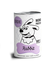 PAKA ZWIERZAKA PEPE Rabbit (królik) 12x400g