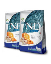 FARMINA N&D Ocean dog adult codfish, pumpkin, orange mini 2 x 7kg