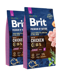 BRIT Premium By Nature Chicken Junior Small S 16kg (2 x 8kg)