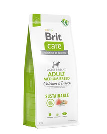 BRIT Care Sustainable Adult Medium Breed con pollo e insetti 12 kg