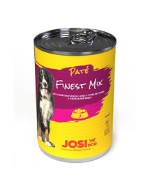 JOSERA JosiDog Finest Mix Pate pasztet 4 rodzaje mięsa 400 g dla dorosłych psów