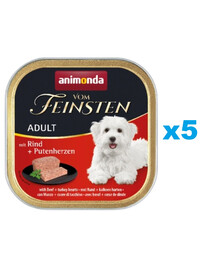 ANIMONDA Vom Feinsten Classic mix con manzo e cuori di tacchino 5 x 150g
