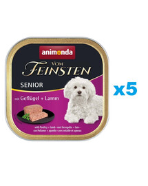 ANIMONDA Vom Feinsten Senior zestaw z drobiem i jagnięciną 5 x 150 g