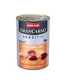 ANIMONDA GranCarno Sensitiv Pure Chicken&Rice 12x400 g kurczak z ryżem dla dorosłych wrażliwych psów