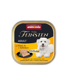 ANIMONDA Vom Feinsten Adult wołowina z jajkiem i szynką 22x150 g