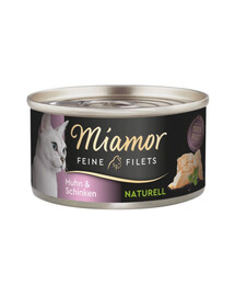 MIAMOR Feine Filets Naturell Chicken&Ham 80g pollo e prosciutto in salsa propria