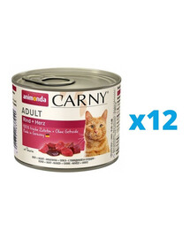 ANIMONDA Carny zestaw wołowina i serca 12 x 200 g