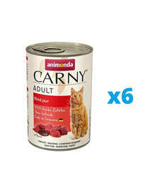 ANIMONDA Carny Adult zestaw z wołowiną 6 x 400 g