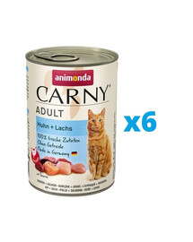 ANIMONDA Carny Adult zestaw kurczak i łosoś 6 x 400 g