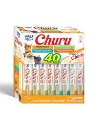 INABA Churu Varieties Kycklingrecept 40x14g krämigt kycklinggodis för katter