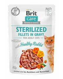 BRIT Care Sterilised Fillets in gravy 24 x 85 g coniglio in salsa per gatti sterilizzati