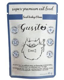 GUSSTO Fresh Turkey & Tuna carne fresca di tacchino con tonno  85 g