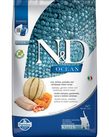 FARMINA N&D Ocean Cat Kitten Cod, Shrimp, Pumpkin & Cantaloupe 5 kg