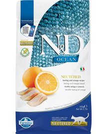 FARMINA N&D Ocean Cat Neutered Adult Herring & Orange 300 g