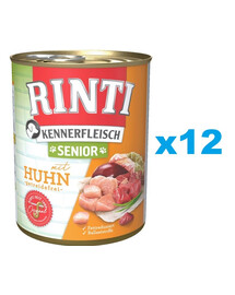 RINTI Kennerfleish Senior Chicken 12 x 800 g z kurczakiem dla starszych psów