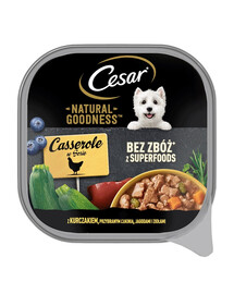 CESAR Natural Goodness tacka w sosie 100 g z kurczakiem przybranym cukinią, jagodami i ziołami